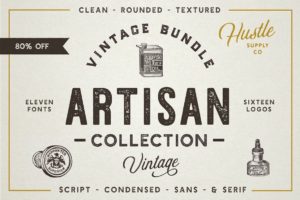 The Artisan Collection of Display Fonts from Creative Market